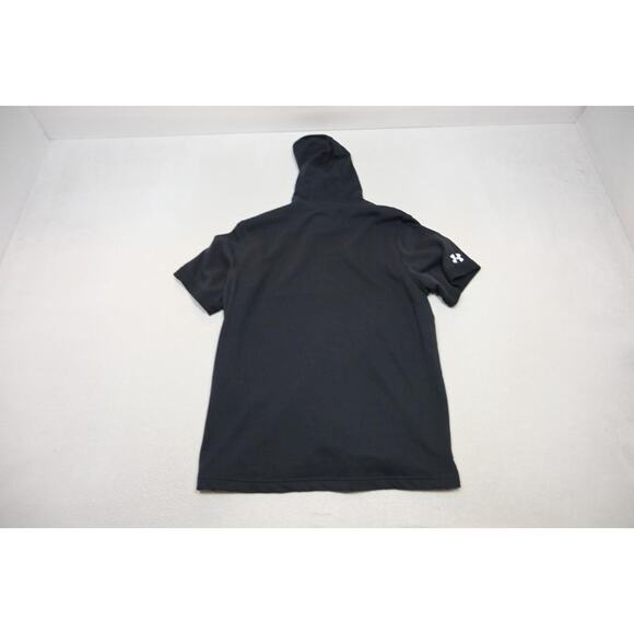 Under Armour Short Sleeve Hoodie Sweat Shirt Loose Cotton Blend Mens Sz Large - Picture 11 of 11